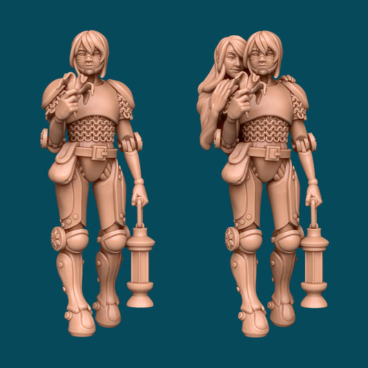 Magpie, a mechanical girl | D&D TTRPG Miniature | Awkward Penguin Minis