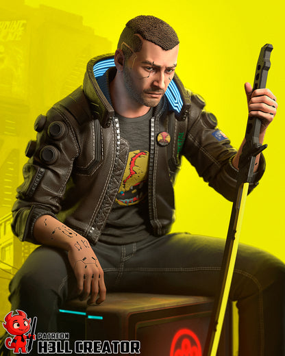 1:12 Cyber Rebel Male | Resin Garage Kit Figure Game Fan Art | h3LL creator