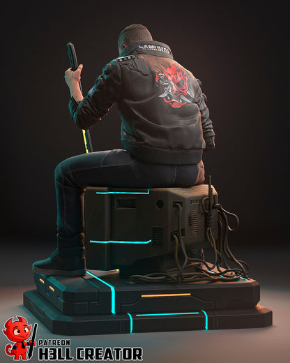 1:12 Cyber Rebel Male | Resin Garage Kit Figure Game Fan Art | h3LL creator