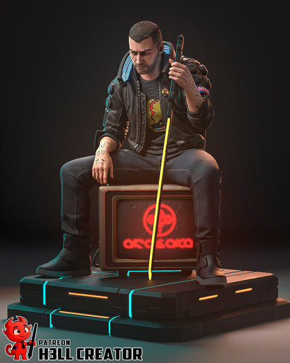 1:12 Cyber Rebel Male | Resin Garage Kit Figure Game Fan Art | h3LL creator