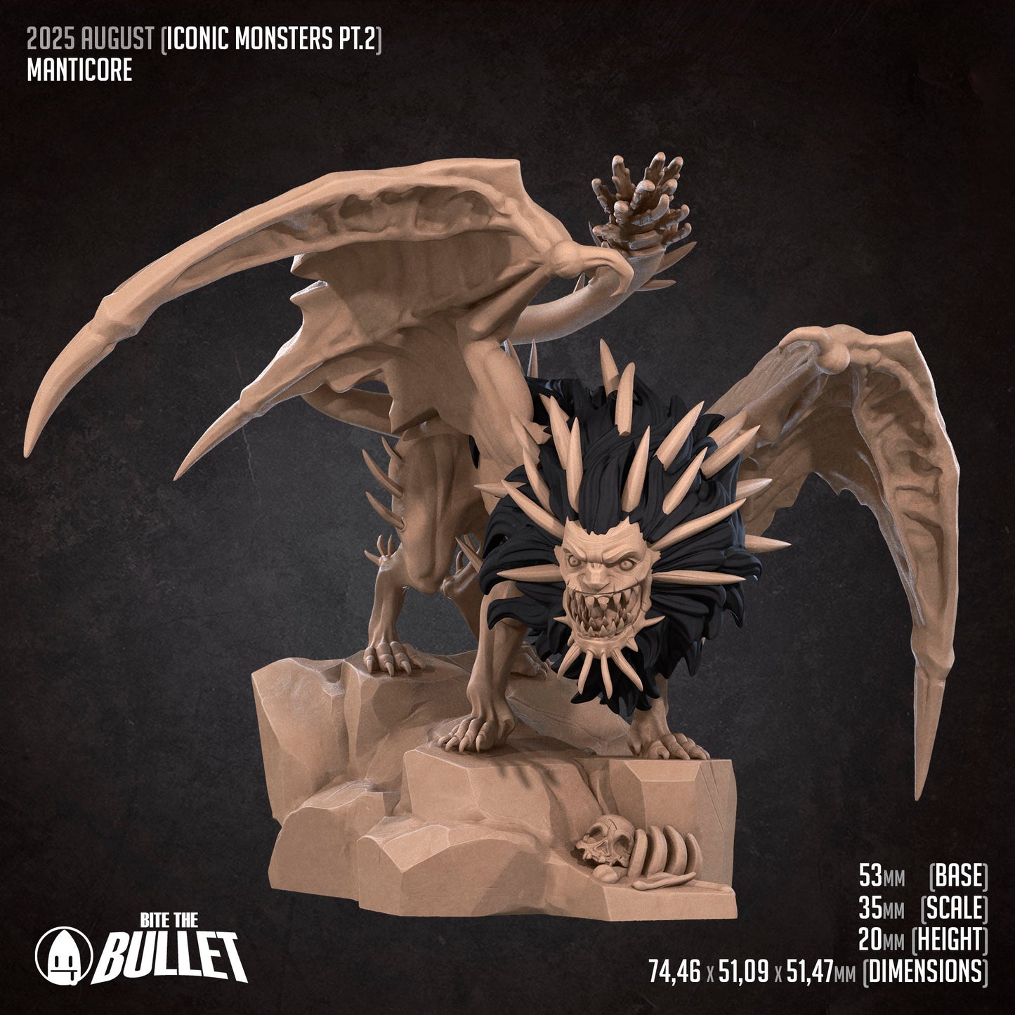 Manticore | D&D TTRPG Miniature | Bite the Bullet