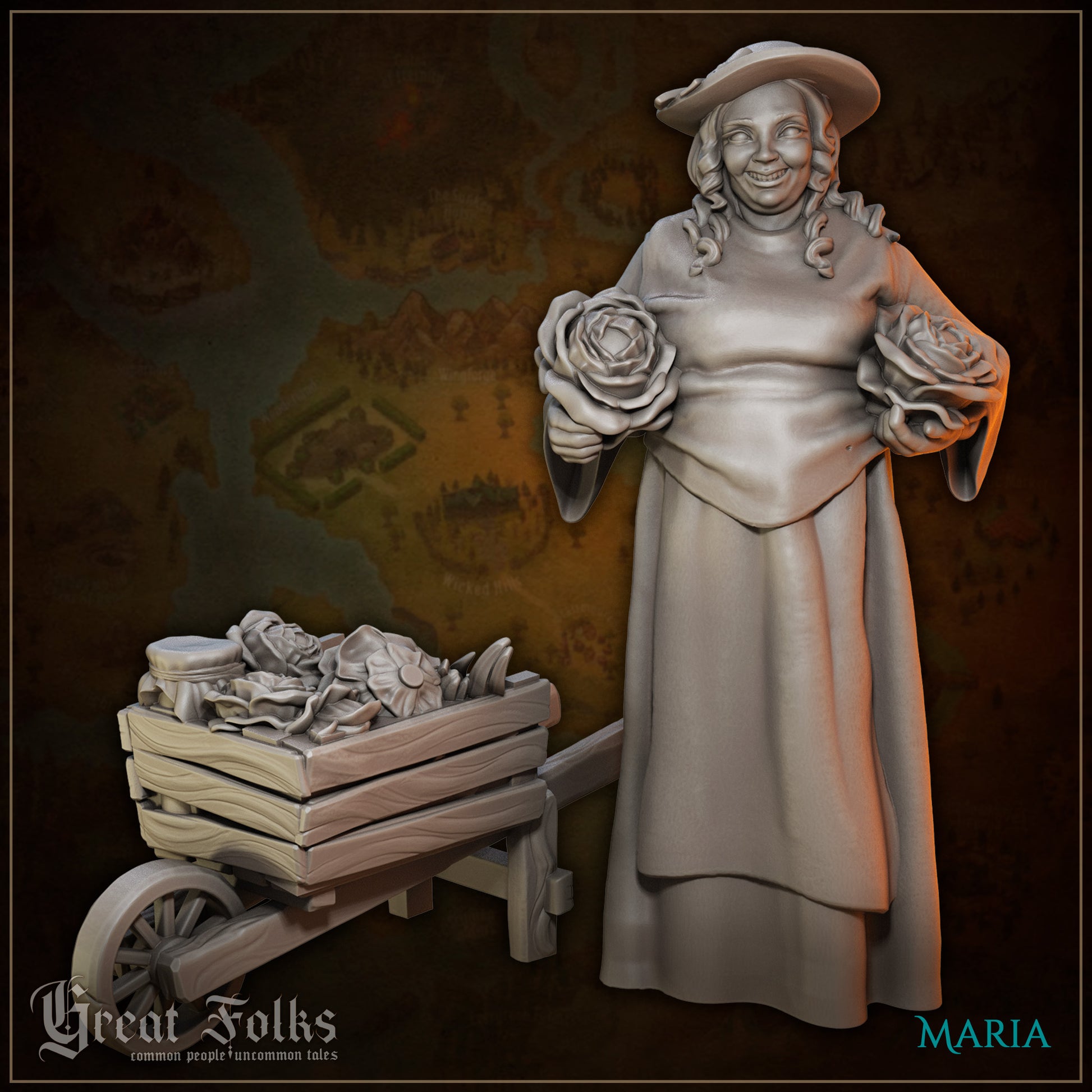 Great Folks Townsfolk, Part 2 | NPCs, Villagers, Children | Tabletop Gaming Miniatures Collection | Great Grimoire