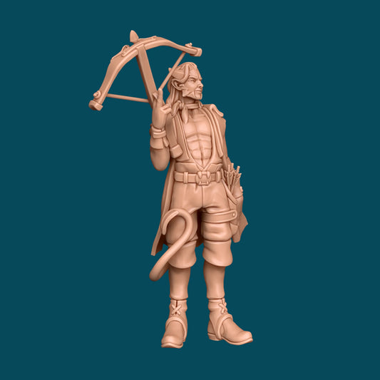 Marsh, a Tiefling Demon Hunter | TTRPG D&D Miniature | Awkward Penguin Minis