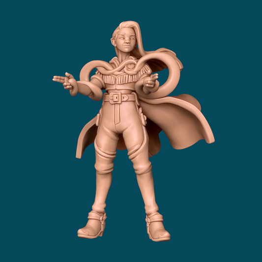 Marzipan, a Catty Warlock | TTRPG D&D Miniature | Awkward Penguin Minis