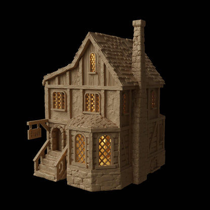 Medieval Apothecary | 28mm Scale | D&D TTRPG Playable 3D Printed Building Terrain Scenery | MiniatureLand