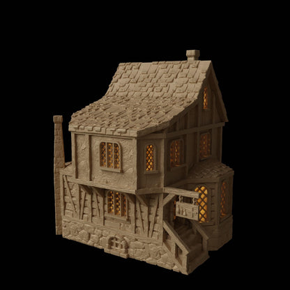 Medieval Apothecary | 28mm Scale | D&D TTRPG Playable 3D Printed Building Terrain Scenery | MiniatureLand