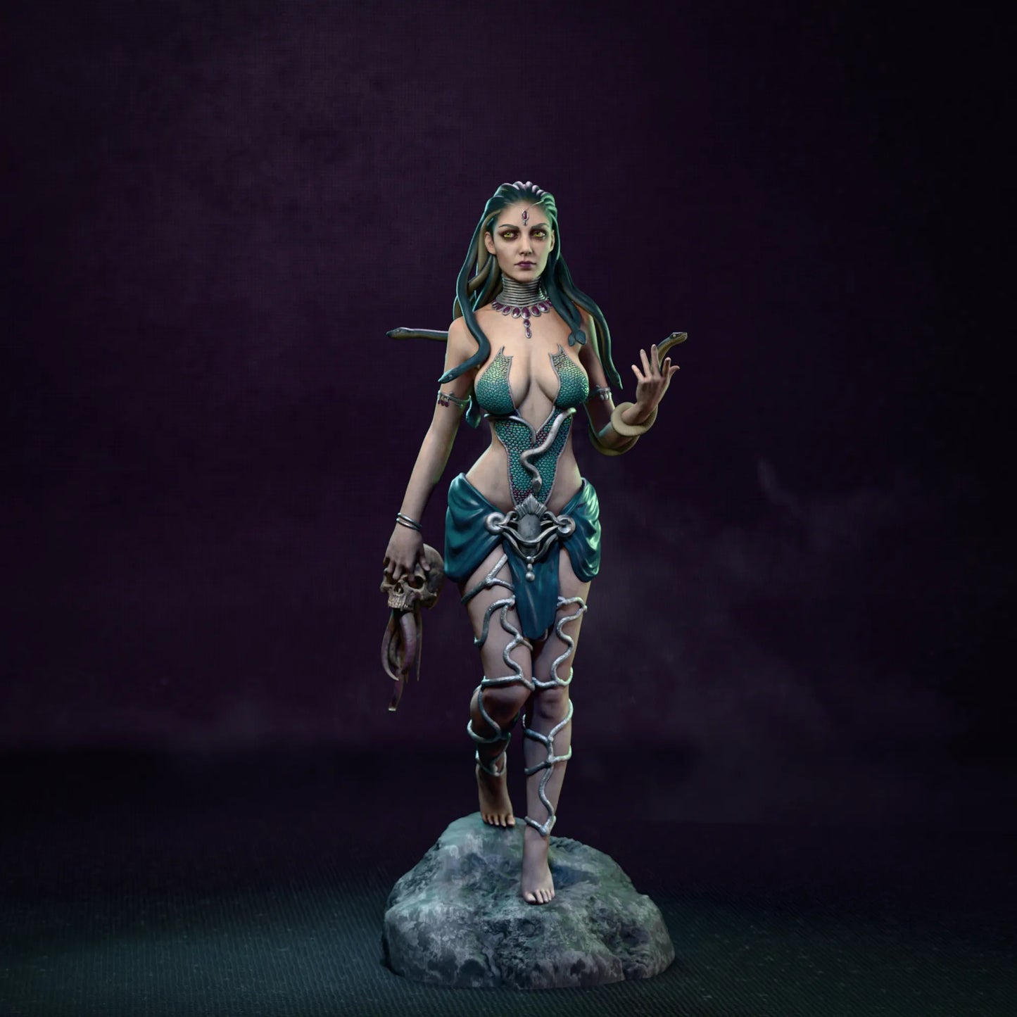 1:12 Medusa, Snake-Haired Beauty | 3D Printed Resin Garage Kit Figure | CA 3D Studios