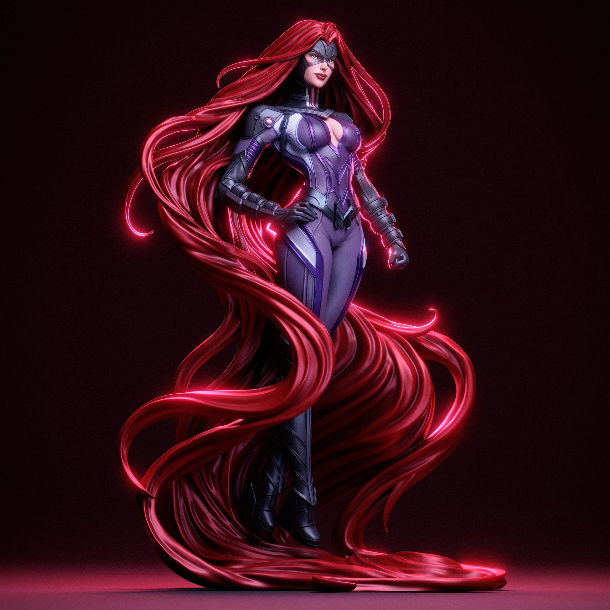 1:12 Telekinetic Hair Queen | 3D Printed Resin Garage Kit Figure | CA 3D Studios