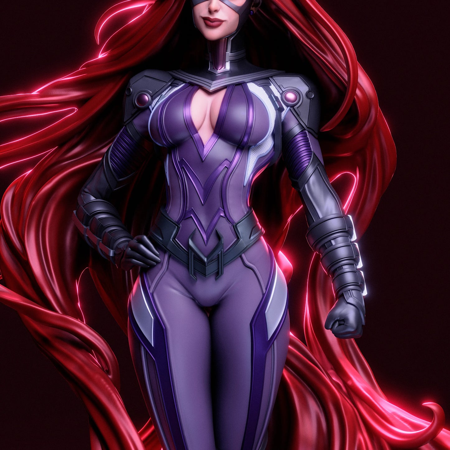 1:12 Telekinetic Hair Queen | 3D Printed Resin Garage Kit Figure | CA 3D Studios