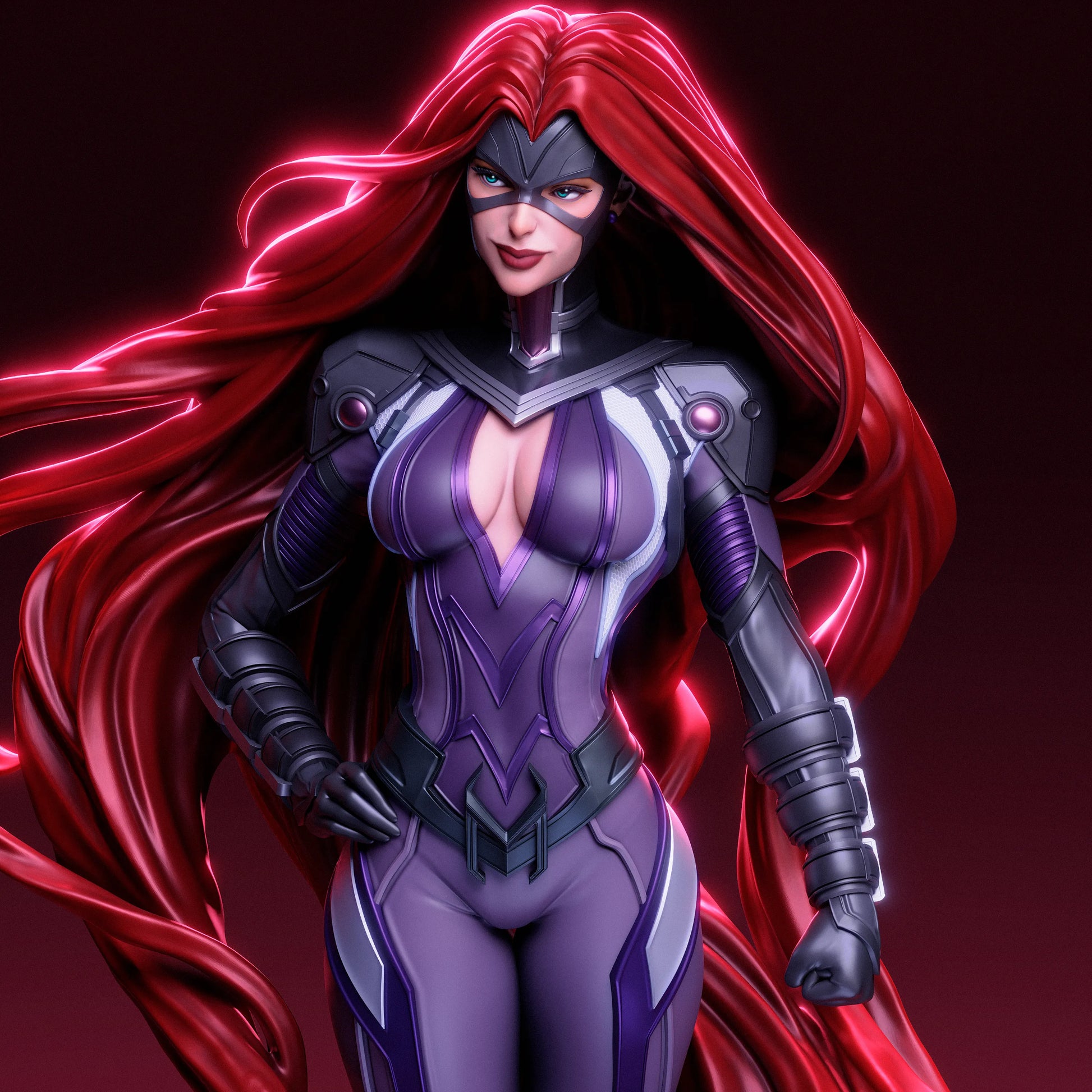 1:12 Telekinetic Hair Queen | 3D Printed Resin Garage Kit Figure | CA 3D Studios