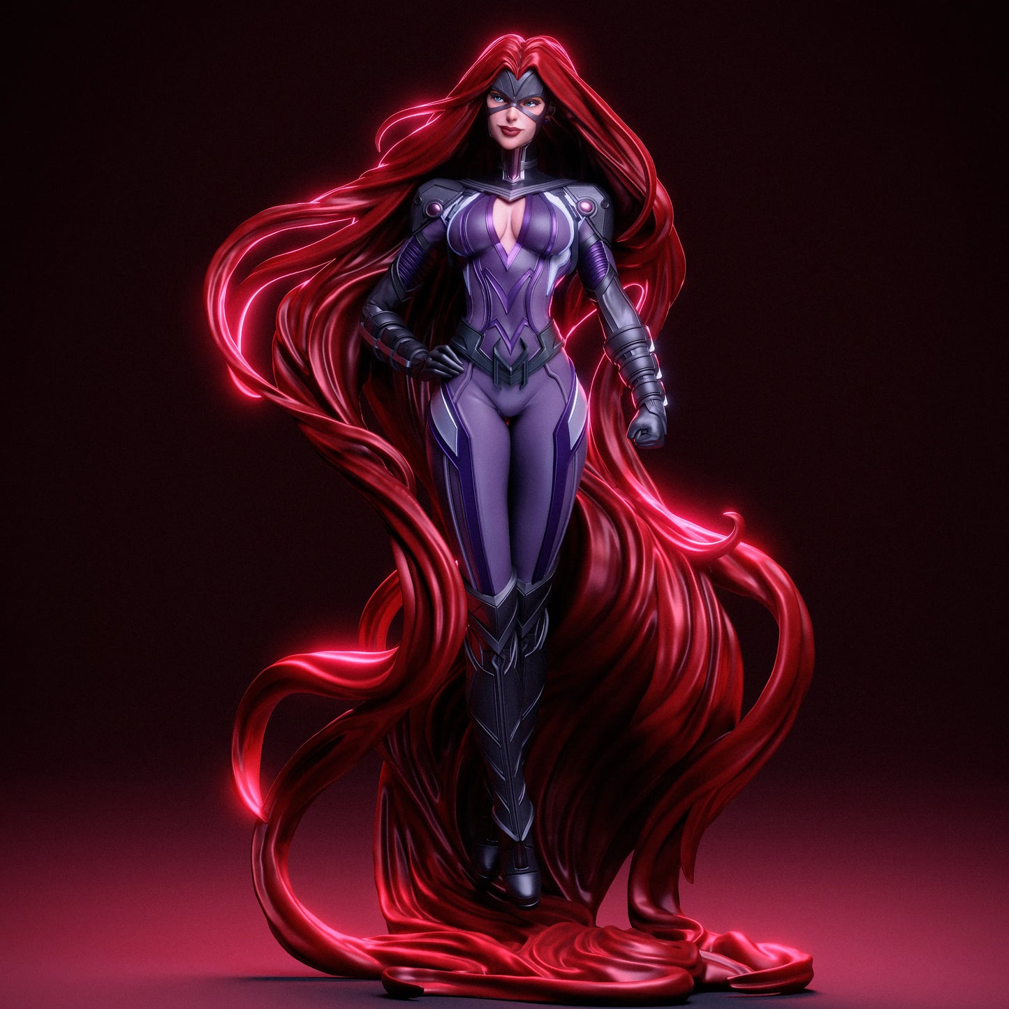 1:12 Telekinetic Hair Queen | 3D Printed Resin Garage Kit Figure | CA 3D Studios
