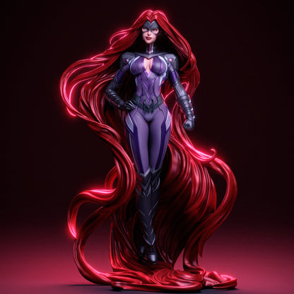 1:12 Telekinetic Hair Queen | 3D Printed Resin Garage Kit Figure | CA 3D Studios