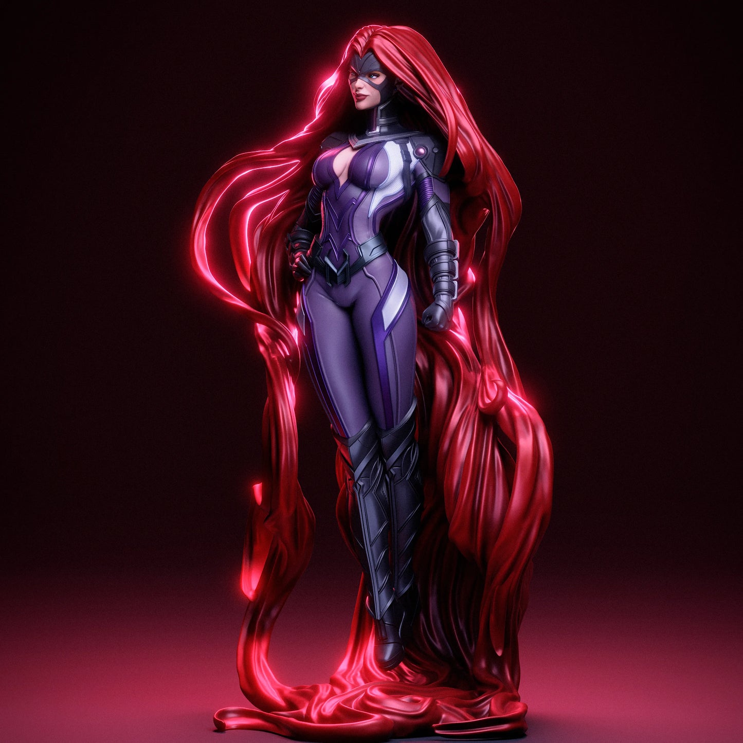 1:12 Telekinetic Hair Queen | 3D Printed Resin Garage Kit Figure | CA 3D Studios
