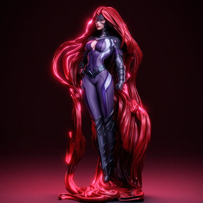 1:12 Telekinetic Hair Queen | 3D Printed Resin Garage Kit Figure | CA 3D Studios