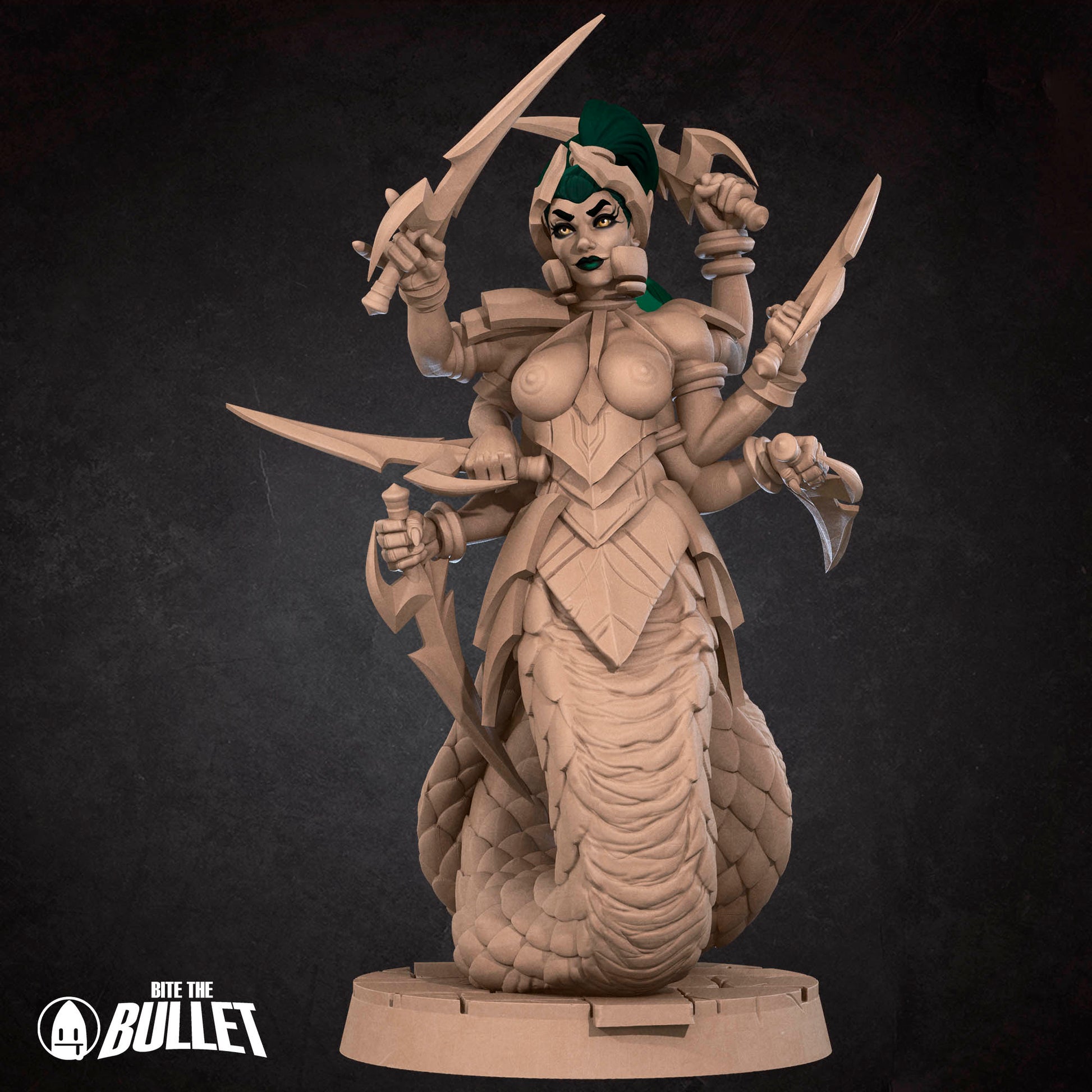 Exxotic Meredith | Pinup SFW NSFW Versions | Tabletop Gaming Scale Resin Miniature | Bite the Bullet