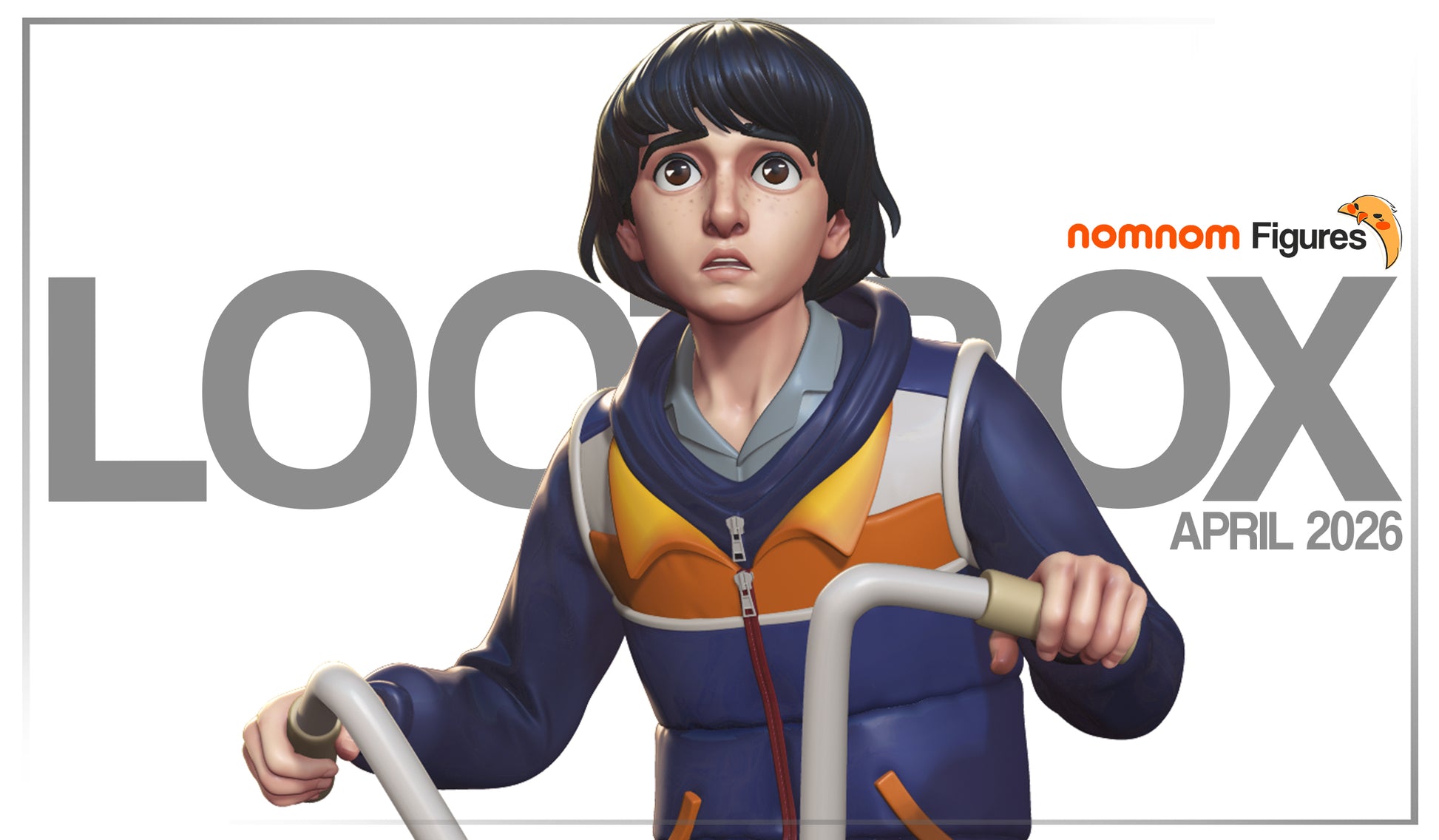 Resin garage kit figure of Anxious Young Protector by Tattles Told 3D, featuring detailed anime-style design and vibrant colors.