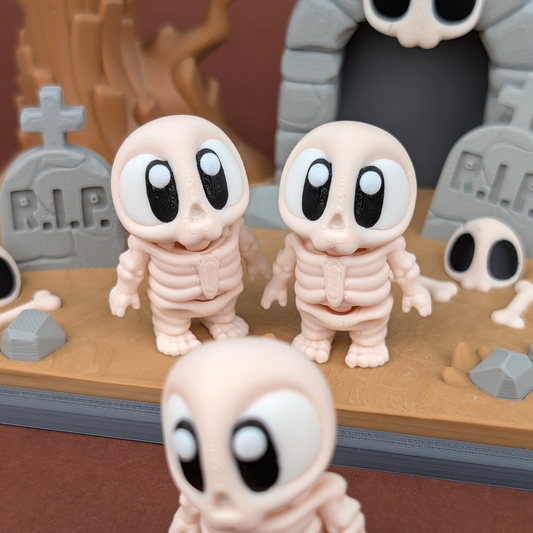 Mini Skeleton & Graveyard Playset | 3DGOB