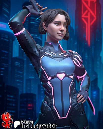 1:12 Narrative Hacker | Resin Garage Kit Figure Game Fan Art | h3LL creator