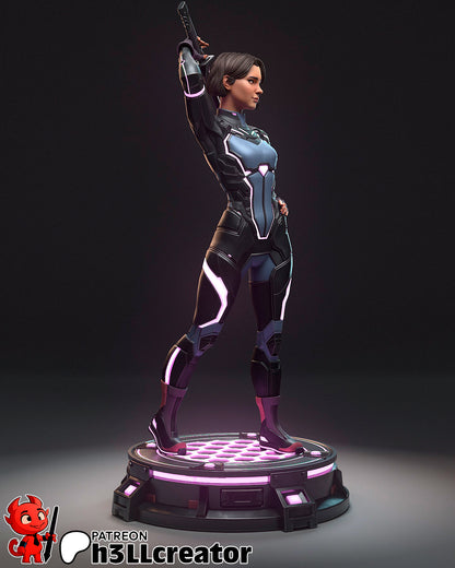 1:12 Narrative Hacker | Resin Garage Kit Figure Game Fan Art | h3LL creator