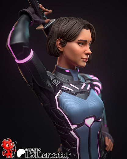 1:12 Narrative Hacker | Resin Garage Kit Figure Game Fan Art | h3LL creator