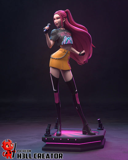 1:12 Pink Punk Popstar | Resin Garage Kit Figure Game Fan Art | h3LL creator