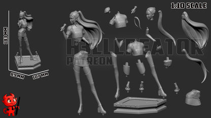 1:12 Pink Punk Popstar | Resin Garage Kit Figure Game Fan Art | h3LL creator