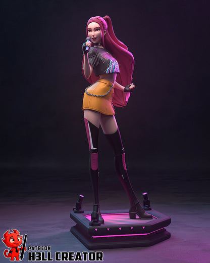 1:12 Pink Punk Popstar | Resin Garage Kit Figure Game Fan Art | h3LL creator