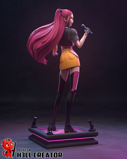 1:12 Pink Punk Popstar | Resin Garage Kit Figure Game Fan Art | h3LL creator