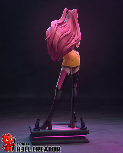 1:12 Pink Punk Popstar | Resin Garage Kit Figure Game Fan Art | h3LL creator
