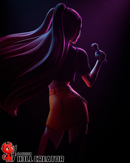 1:12 Pink Punk Popstar | Resin Garage Kit Figure Game Fan Art | h3LL creator