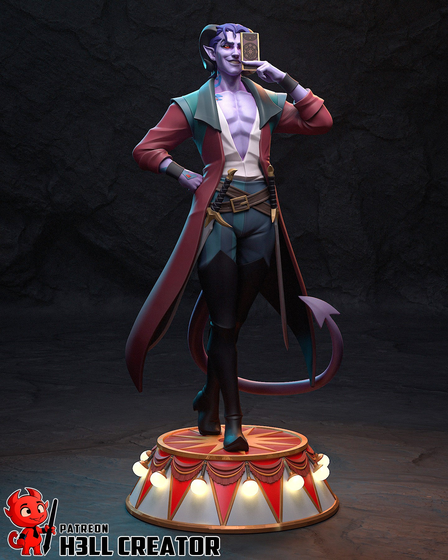 Charming Circus Tarot Reader | Resin Garage Kit Figure Game Fan Art | h3LL creator