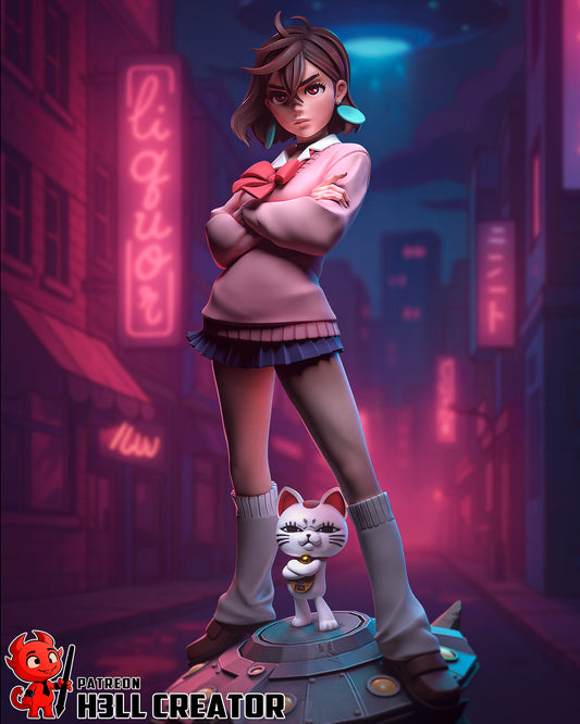 1:12 Telekinetic Girl | Resin Garage Kit Figure Game Fan Art | h3LL creator