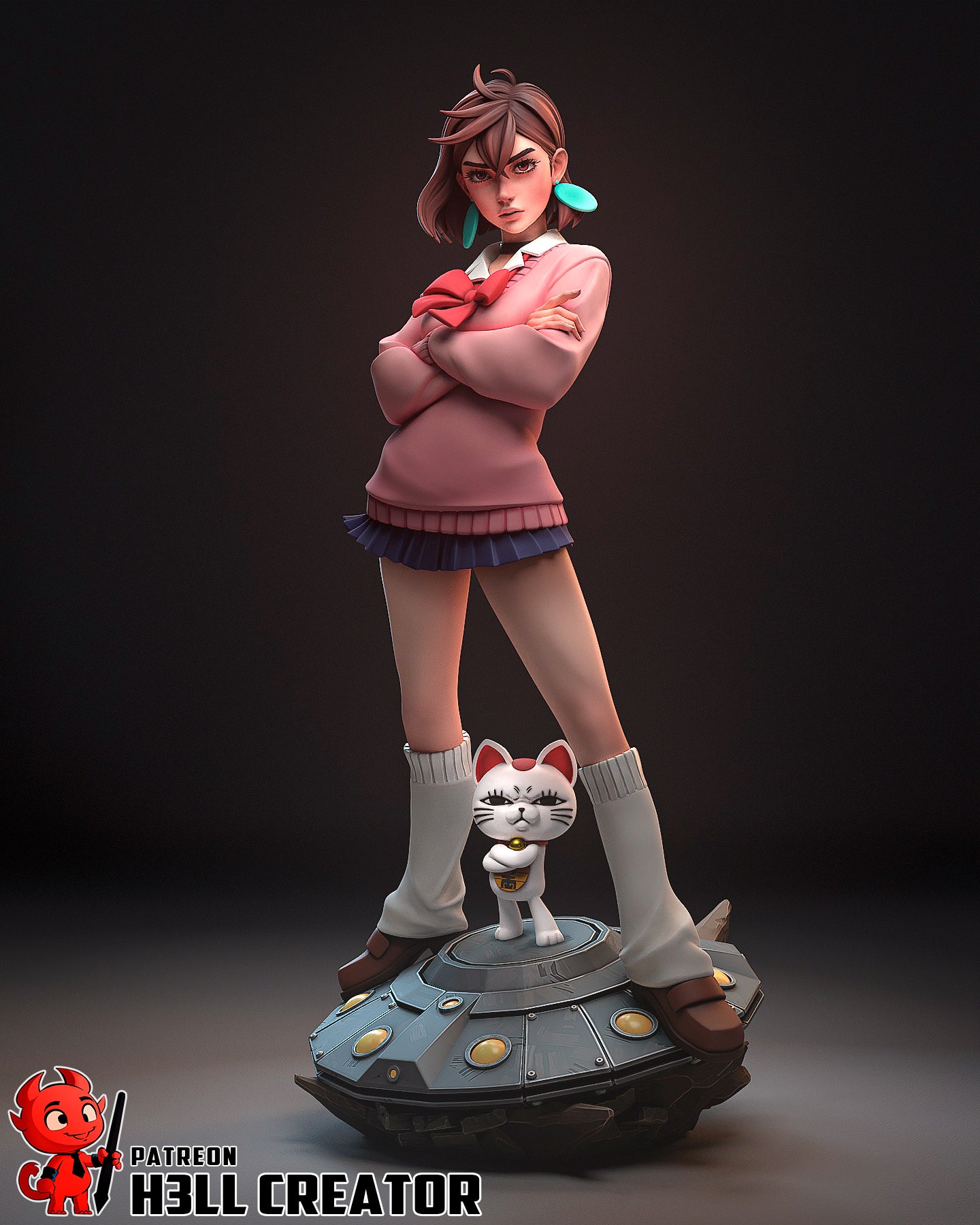 1:12 Telekinetic Girl | Resin Garage Kit Figure Game Fan Art | h3LL creator