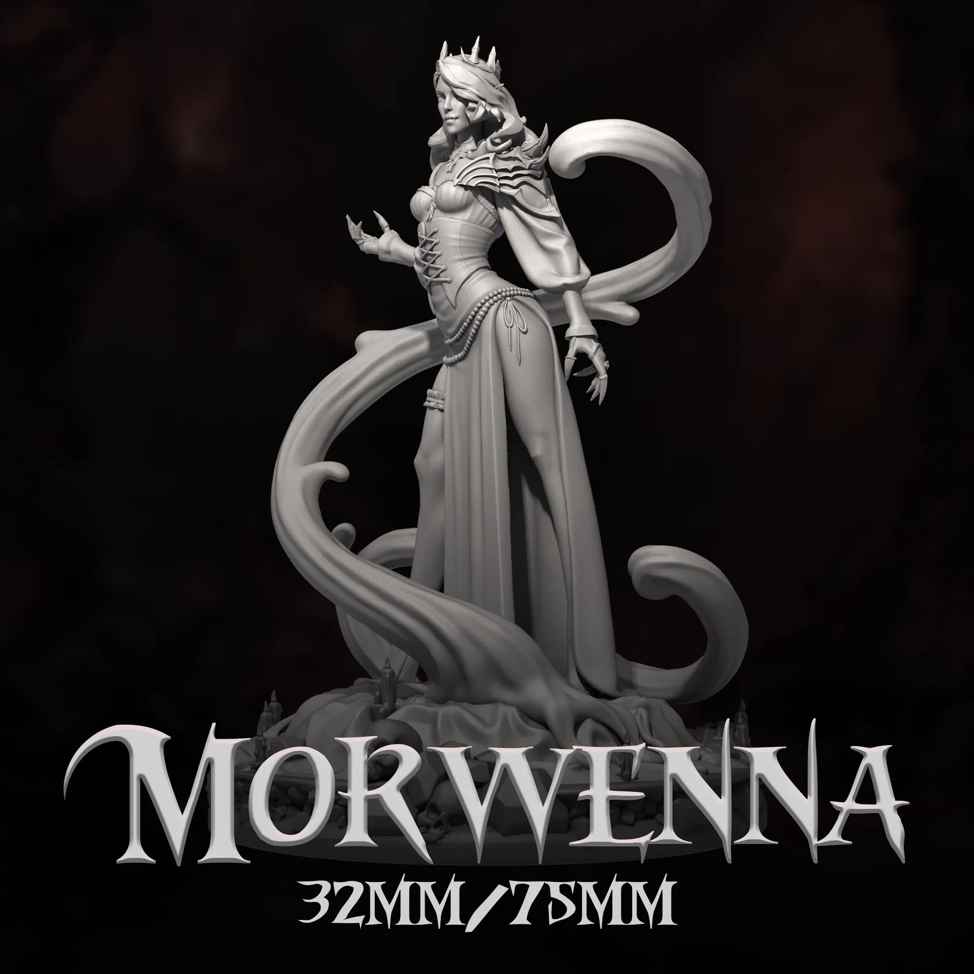 Morwenna | Tabletop or Display Scale | D&D TTRPG Fantasy Miniature | Dungeons and Maidens