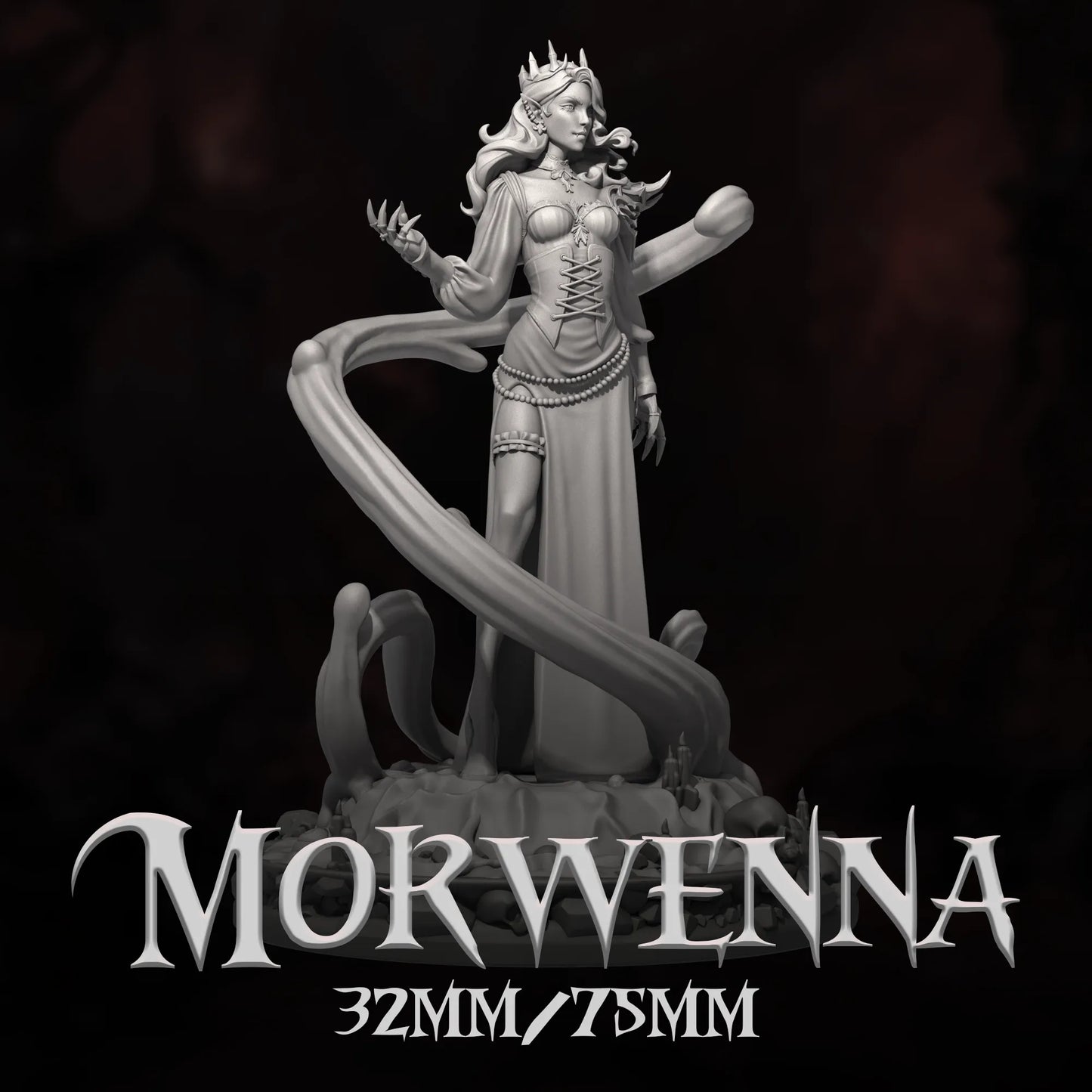 Morwenna | Tabletop or Display Scale | D&D TTRPG Fantasy Miniature | Dungeons and Maidens