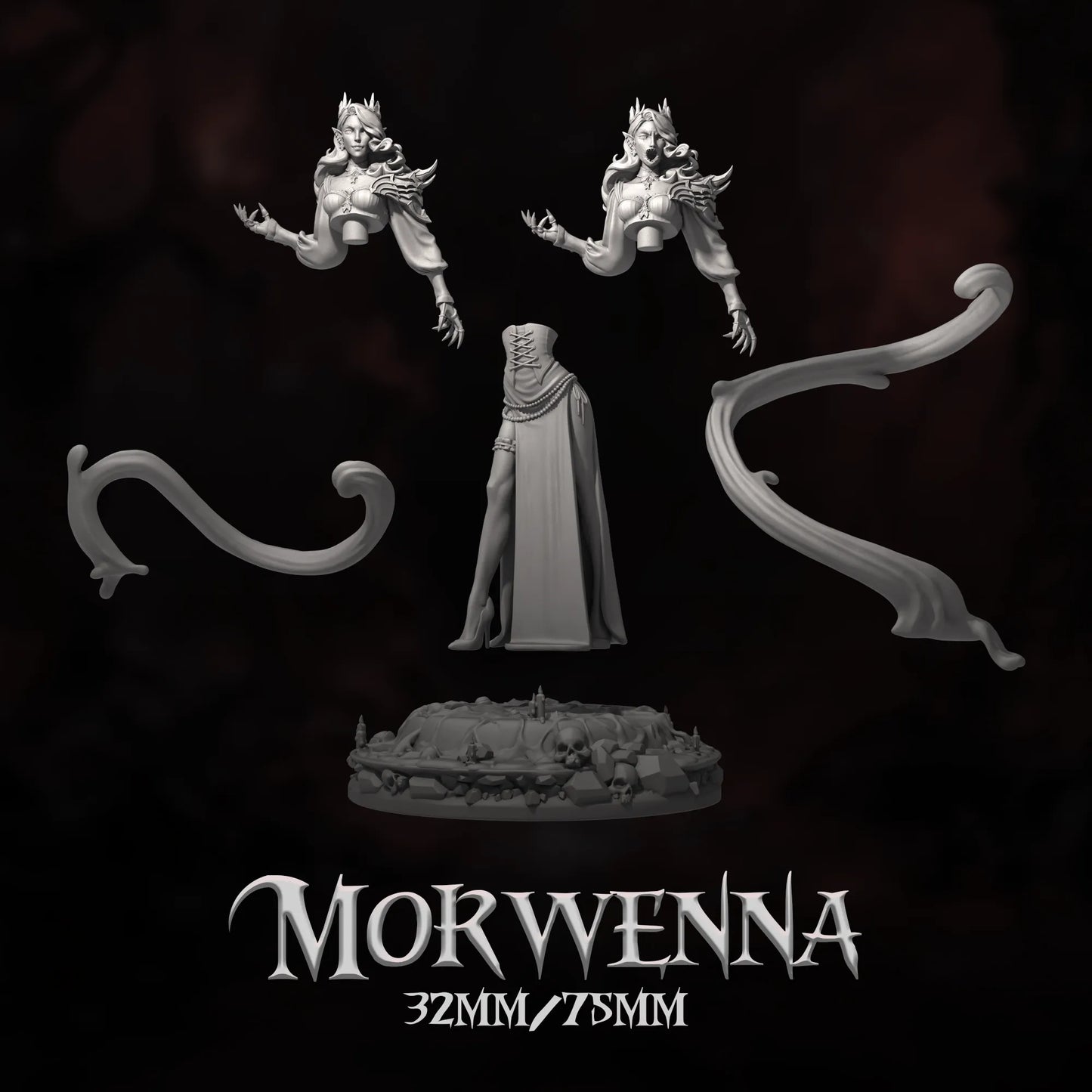 Morwenna | Tabletop or Display Scale | D&D TTRPG Fantasy Miniature | Dungeons and Maidens