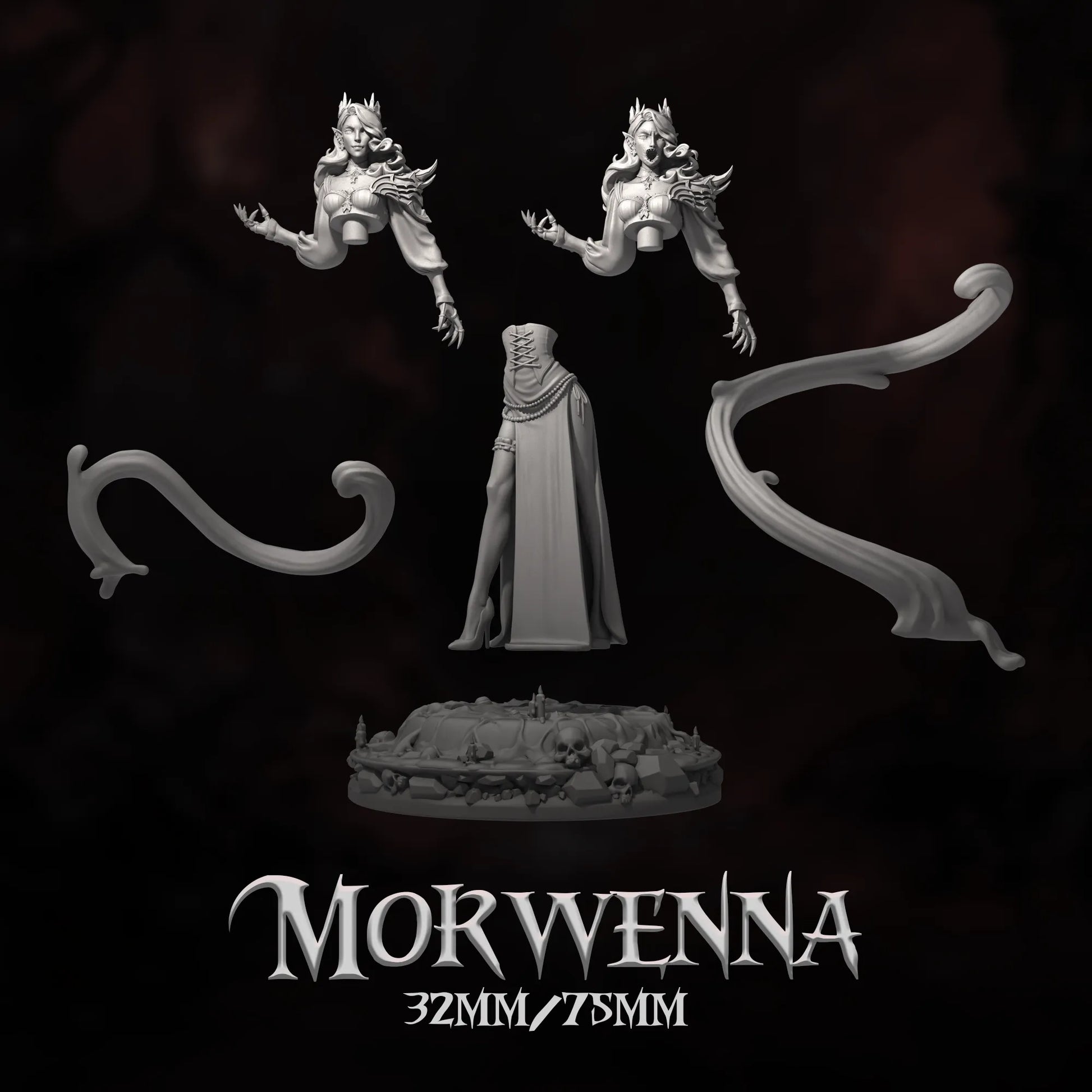 Morwenna | Tabletop or Display Scale | D&D TTRPG Fantasy Miniature | Dungeons and Maidens