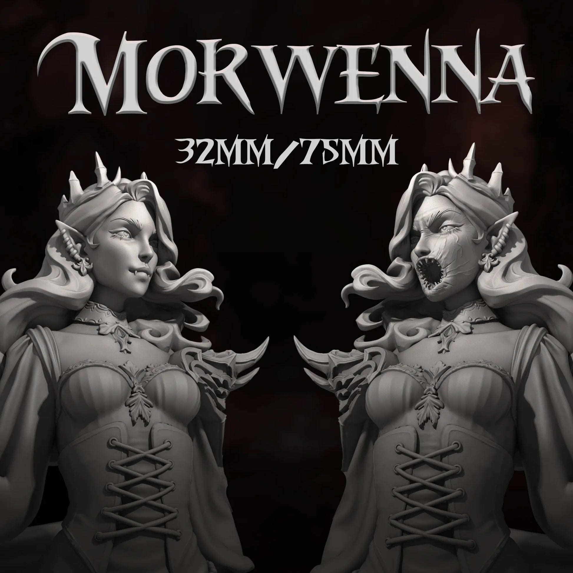 Morwenna | Tabletop or Display Scale | D&D TTRPG Fantasy Miniature | Dungeons and Maidens