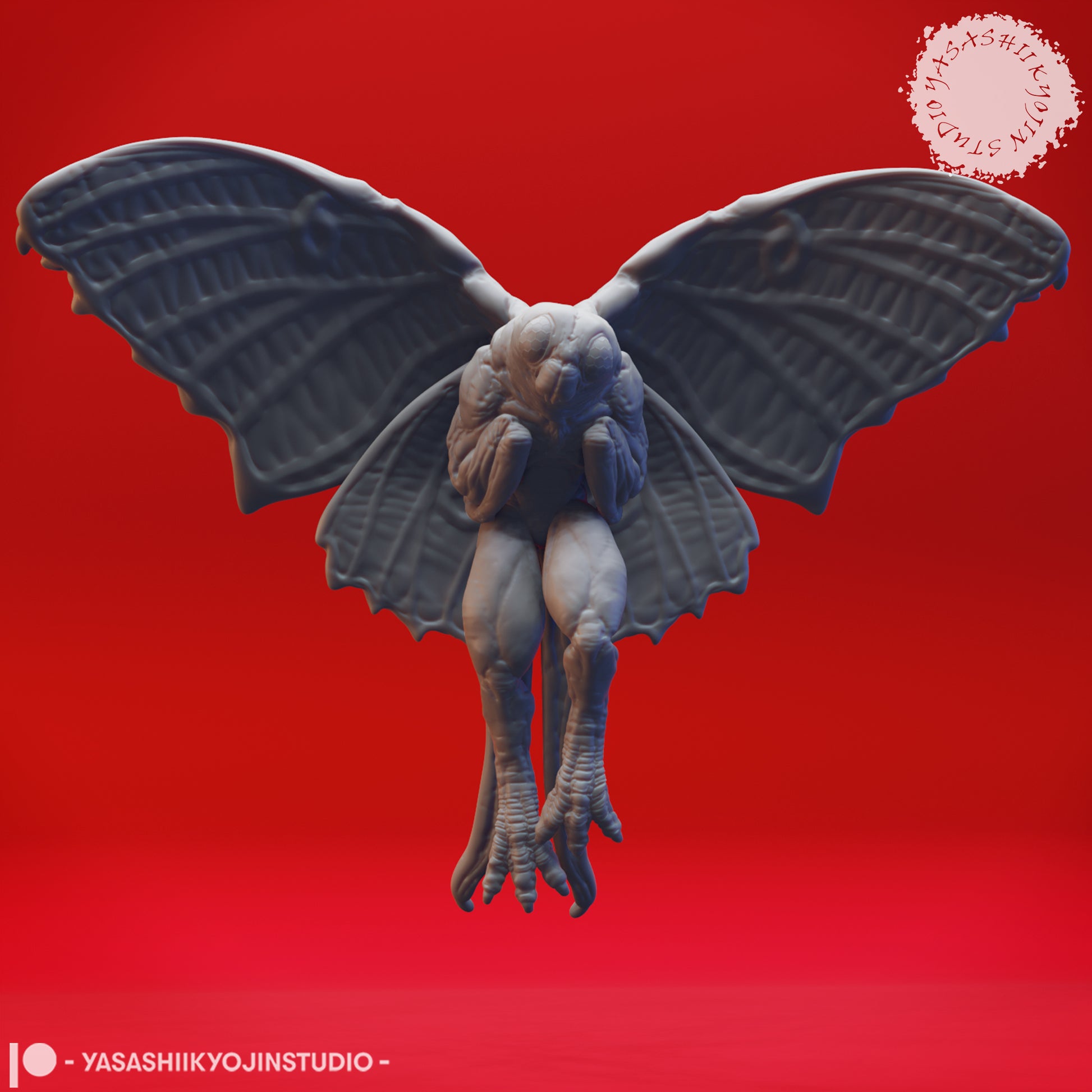 Mothman Cryptid | TTRPG Monster Miniature | Yasashii Kyojin Studio