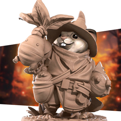 Bullet Town Forest Village, Mousefolk Farmer | D&D Pathfinder TTRPG Miniature | Bite the Bullet
