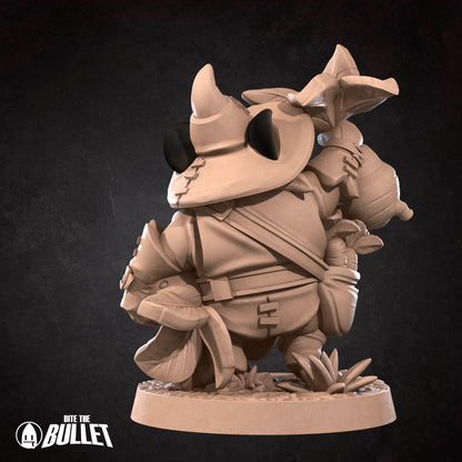 Bullet Town Forest Village, Mousefolk Farmer | D&D Pathfinder TTRPG Miniature | Bite the Bullet