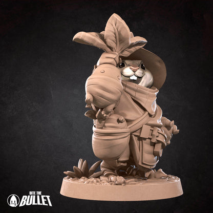 Bullet Town Forest Village, Mousefolk Farmer | D&D Pathfinder TTRPG Miniature | Bite the Bullet