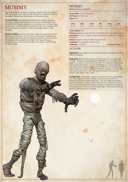 Mummy | D&D TTRPG Monster Miniature | Yasashii Kyojin Studio