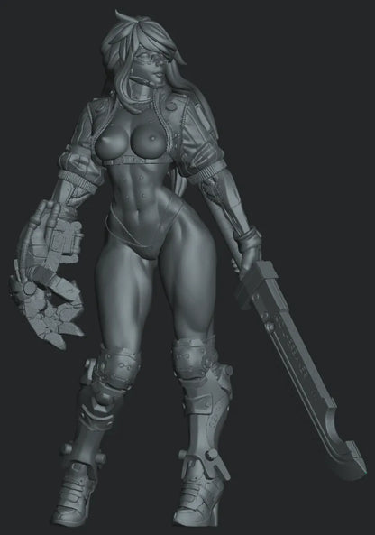 Teska Ai, Cyberpunk Soldier | Pin Up D&D TTRPG Miniature | Hardwitch Games