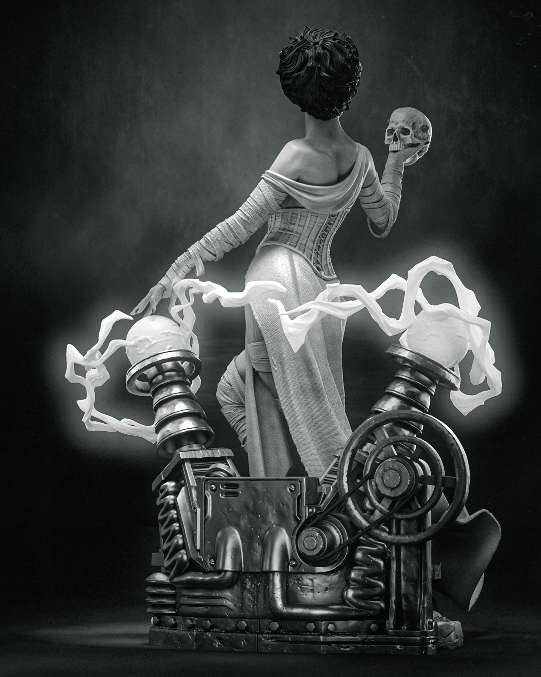 1:12 Bride of Frankenstein | 3D Print Resin Garage Kit Figure | CA 3D Studios