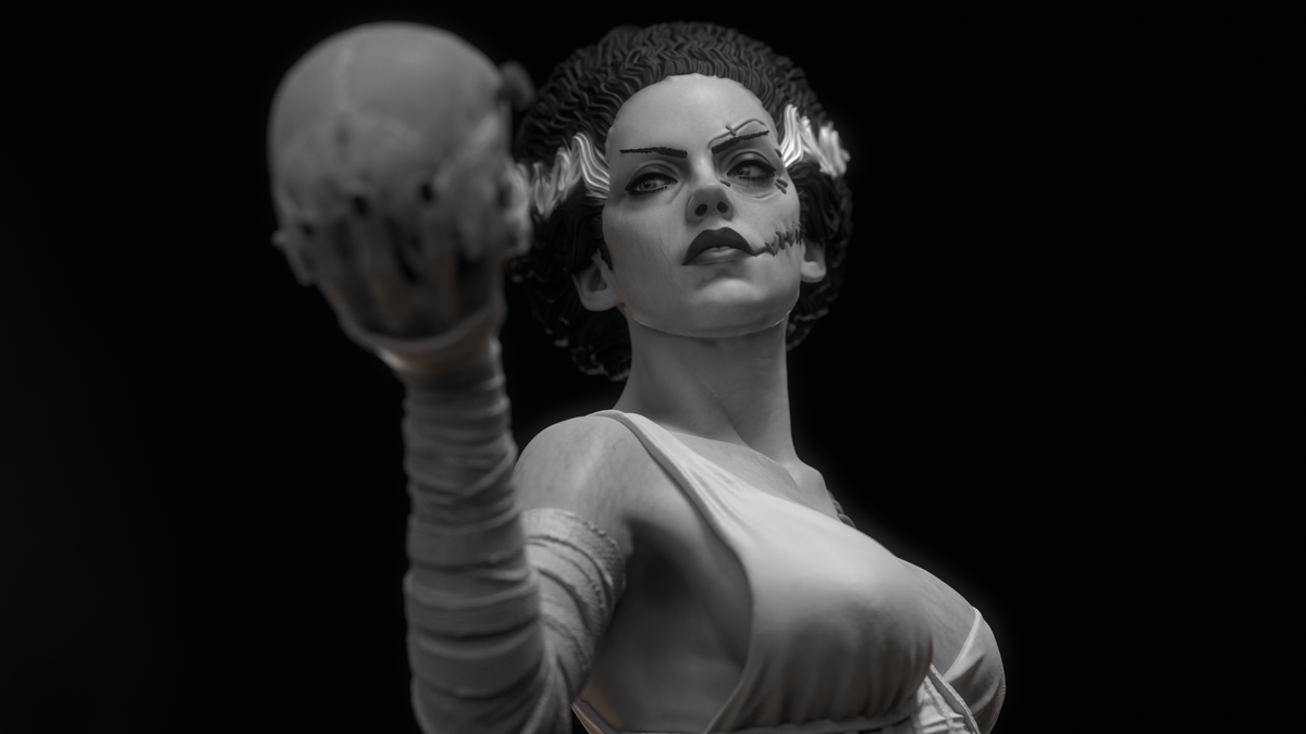 1:12 Bride of Frankenstein | 3D Print Resin Garage Kit Figure | CA 3D Studios