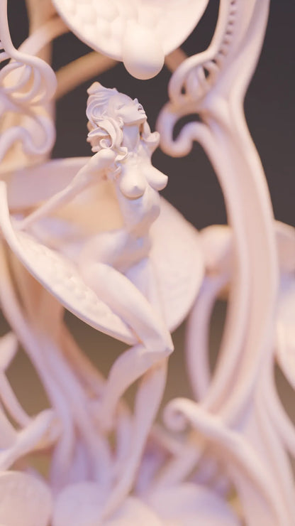 Naimh of the Aurum Realm, Beautiful Faeries | Resin Garage Kit Pin Up Figure Statue | Blackthorn Miniatures