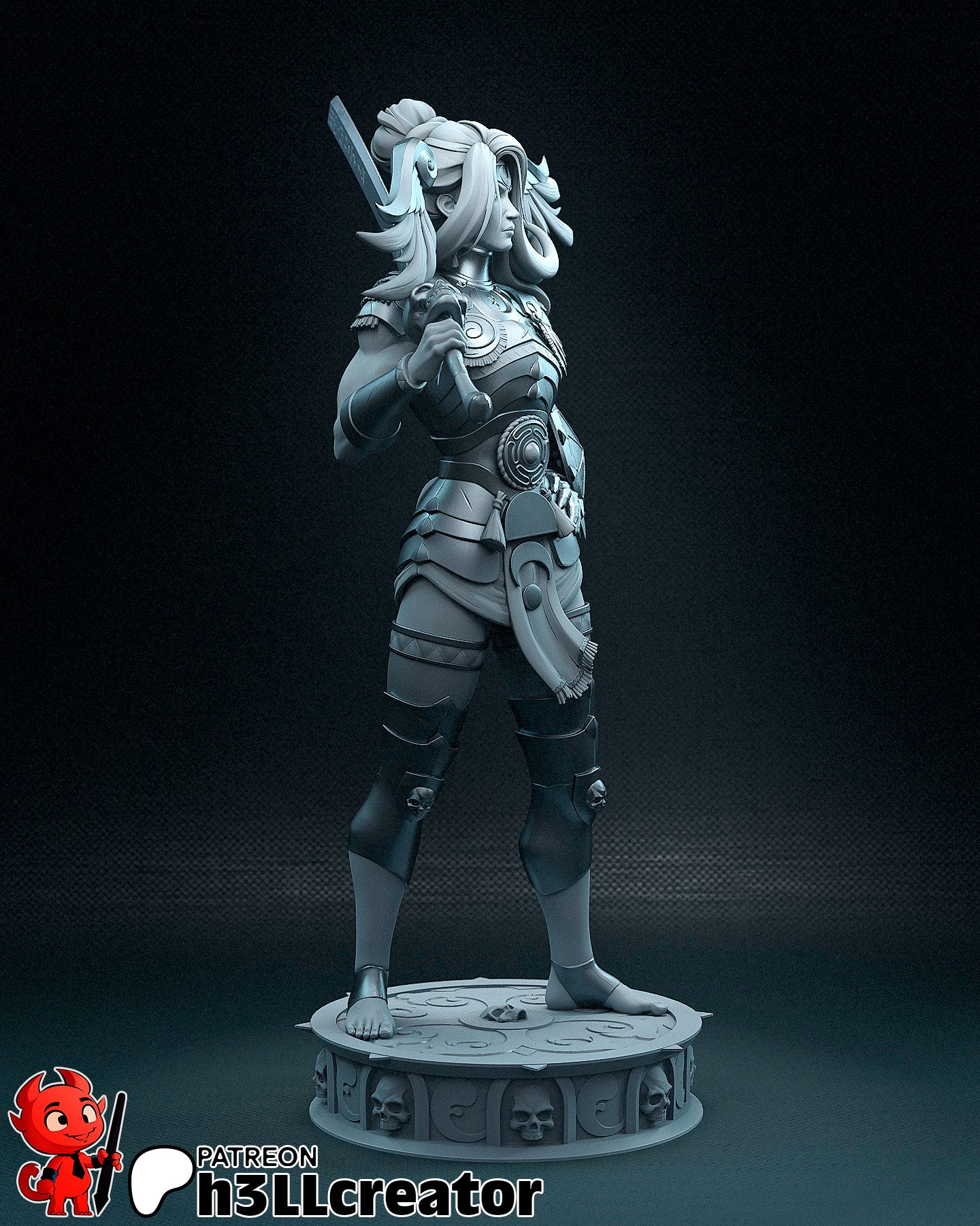1:12 Sword of Retribution | Resin Garage Kit Figure Game Fan Art | h3LL creator