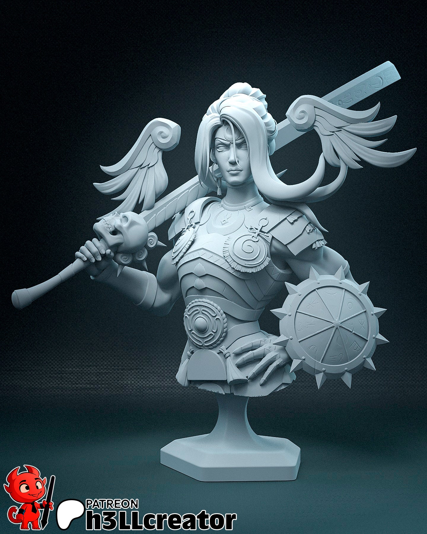 1:12 Sword of Retribution | Resin Garage Kit Figure Game Fan Art | h3LL creator