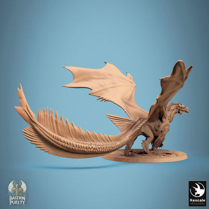 Bronze Dragon Walk, 2024 Redesign, Metallic Monster | D&D TTRPG Dragon Miniature | Rescale Miniatures